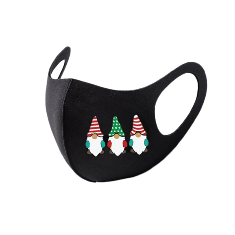 Christmas print autumn and winter ice silk mask in 1 style