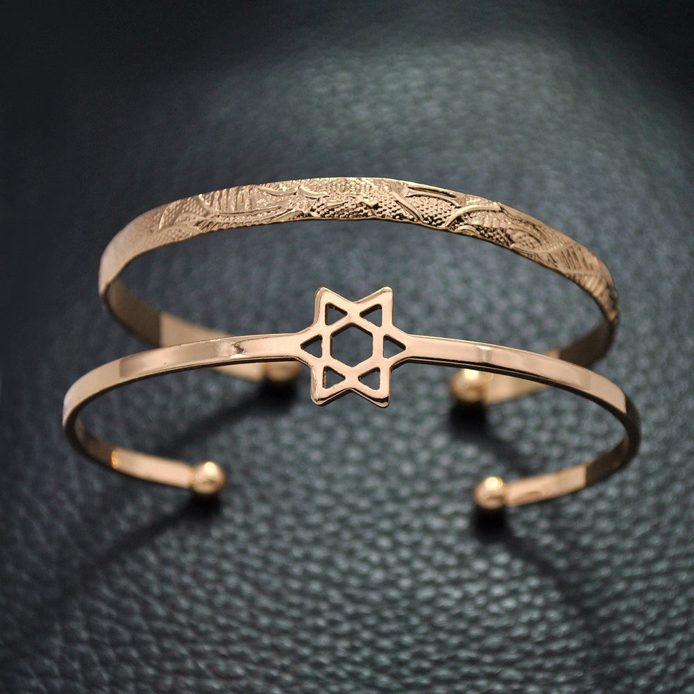 titanium steel gold bracelet