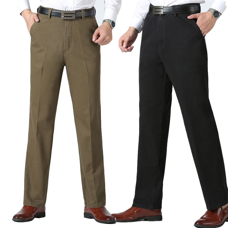 Middle-aged and elderly men's nine-point casual pants