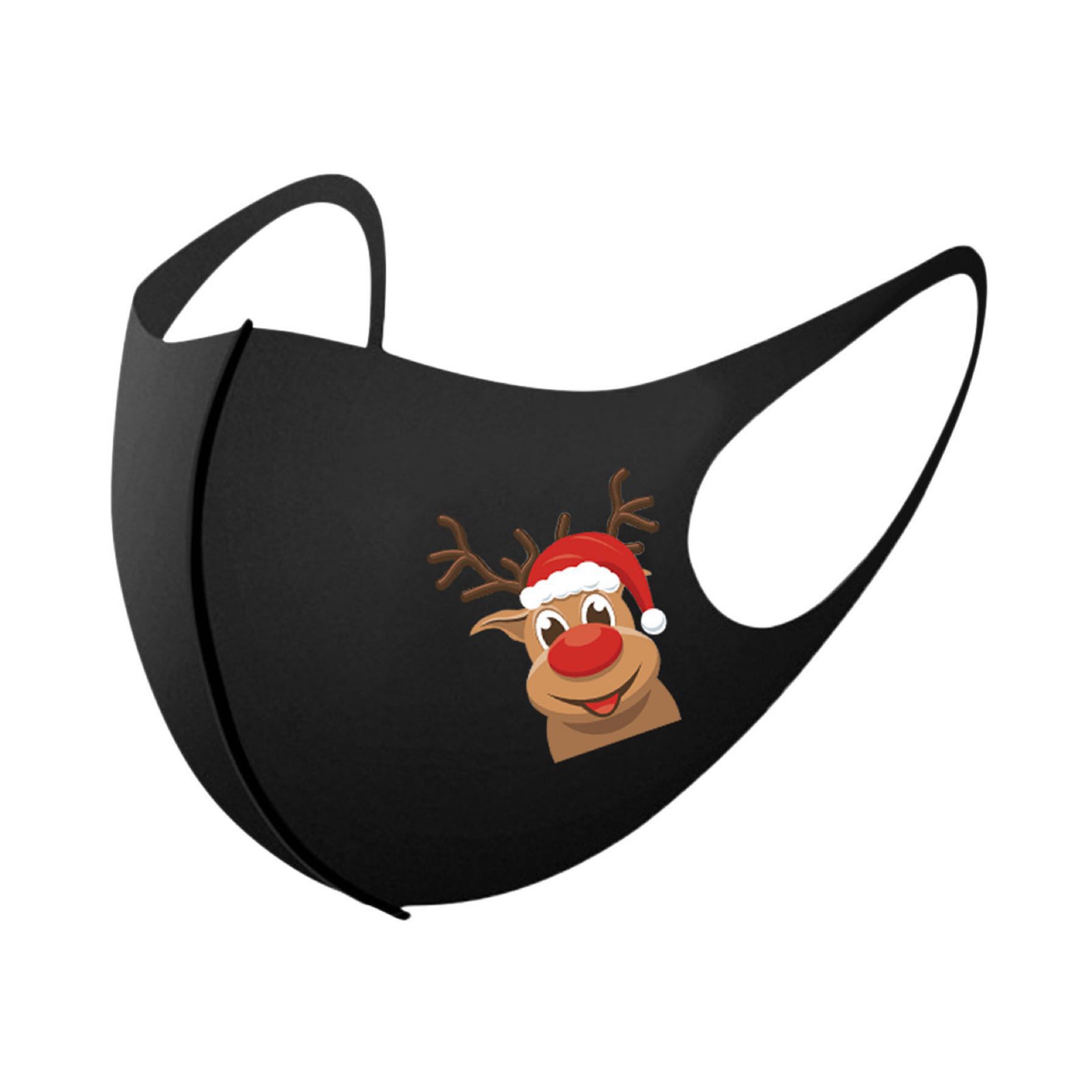 Christmas print autumn and winter ice silk mask in 10 style