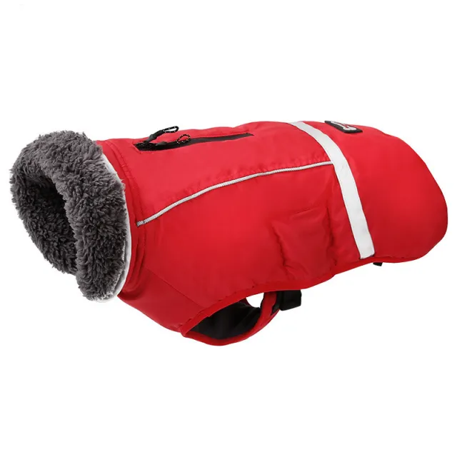 Reflective warm clothing for big dog Red - Shop at LoveMi