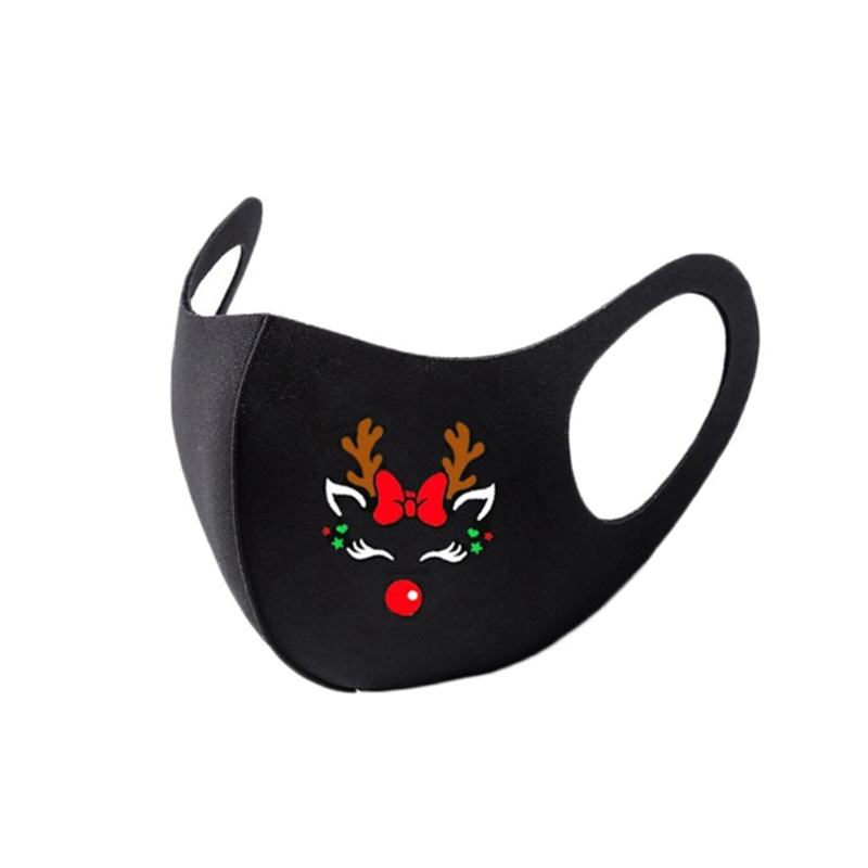 Christmas print autumn and winter ice silk mask in 8 style