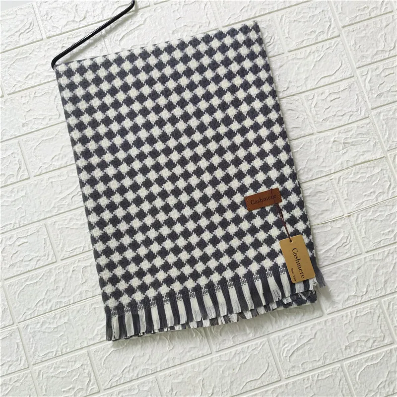 Imitation cashmere houndstooth scarf - 2 Lattice