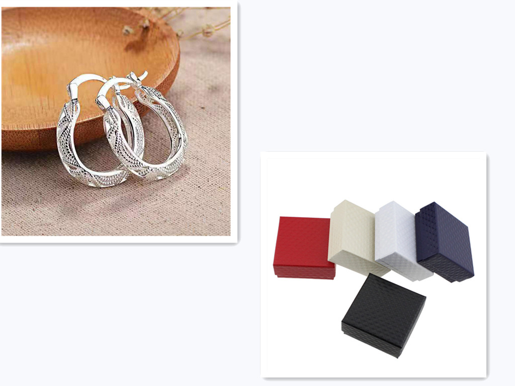 Exaggerated plating thick silver earrings