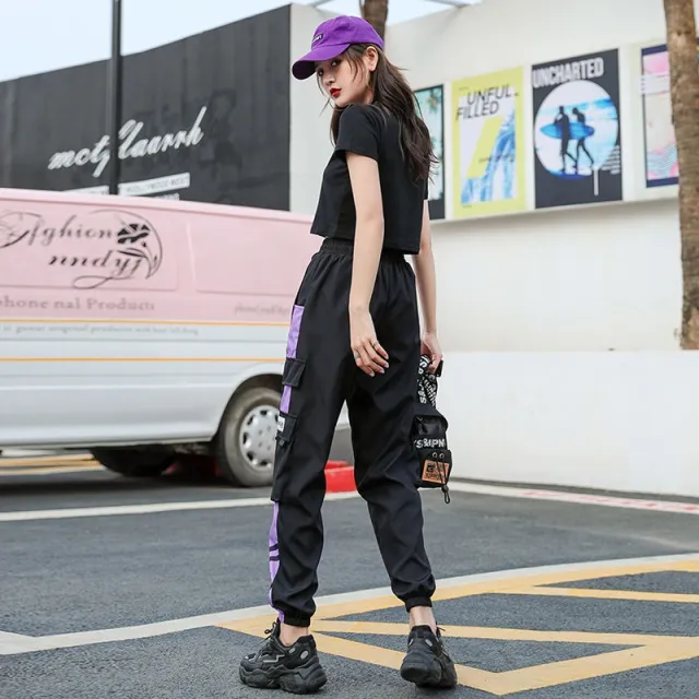 Hip hop sports pants Black - Shop at LoveMi