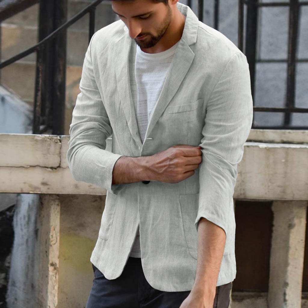 Linen Cotton Casual Blazer - Image 2 of 9