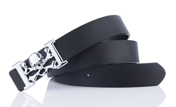 Title 6, Student decorative skull smooth buckle belt