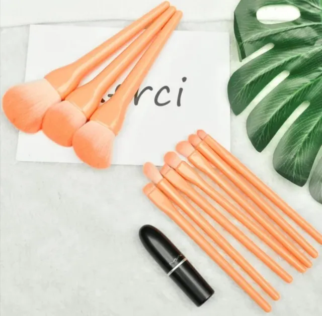 Candy color makeup brush set full set loose powder brush blush brush foundation brush makeup tool Orange - Shop at LoveMi