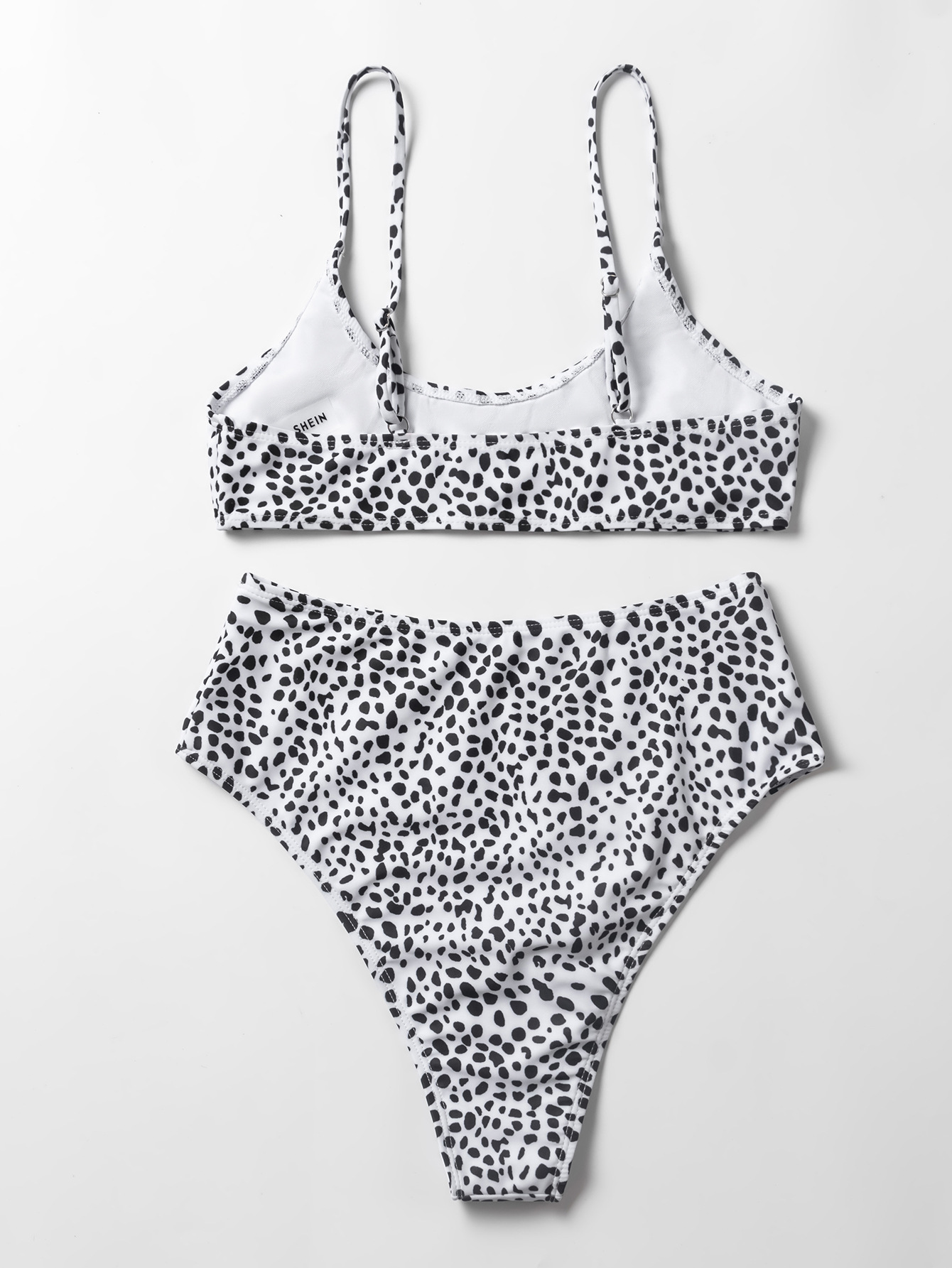 Leopard print split swimsuit