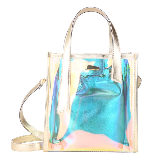 Transparent fashion jelly picture mother handbag Gold - Shop at LoveMi