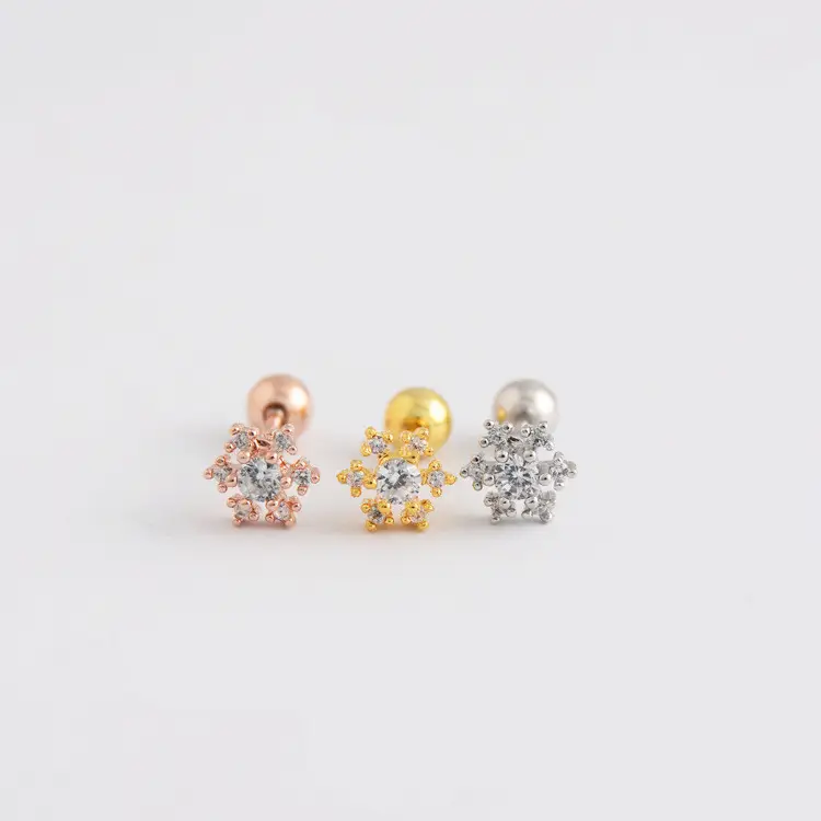 Small Cute Mini Zircon Stud Earrings for Women