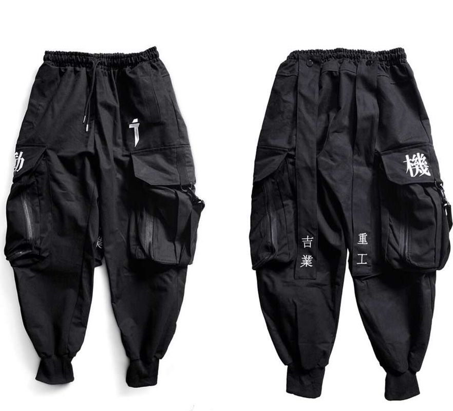 Embroidered streamer cargo pants