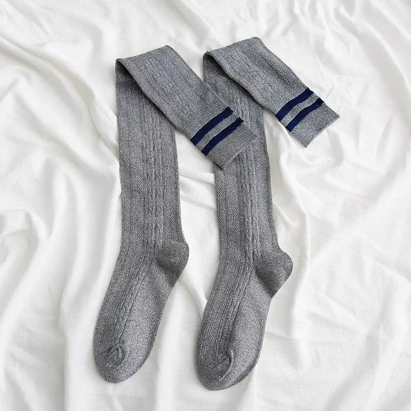 Over the knee socks women high tube thigh socks - Grey