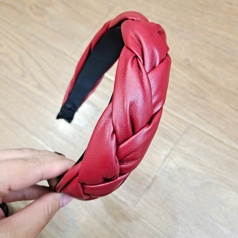 Braid hair headband Wine Red - Shop at LoveMi