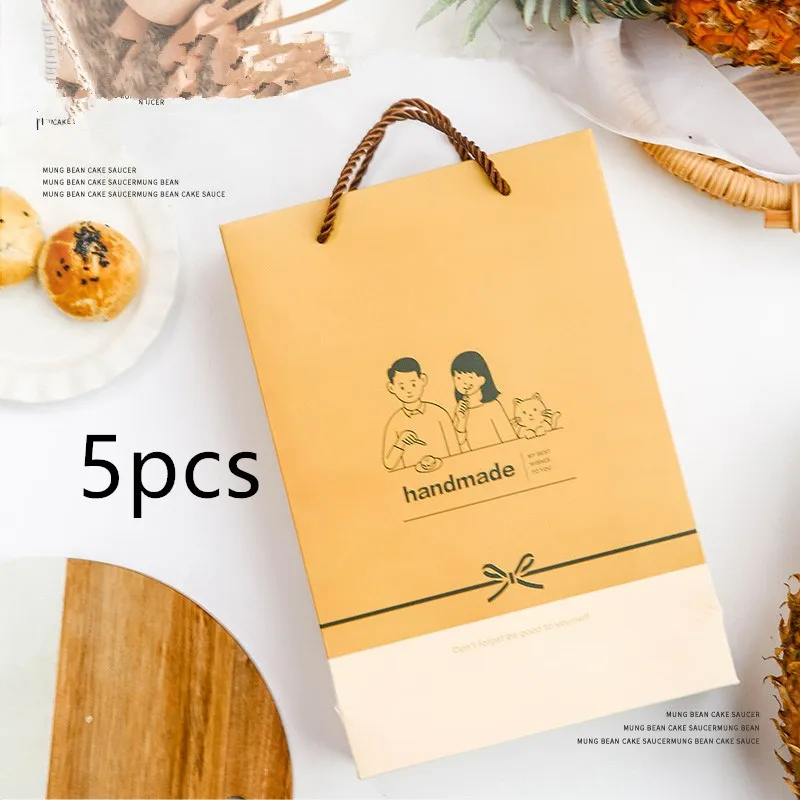 Hand painted egg yolk crisp food packaging box - Yellow Bag