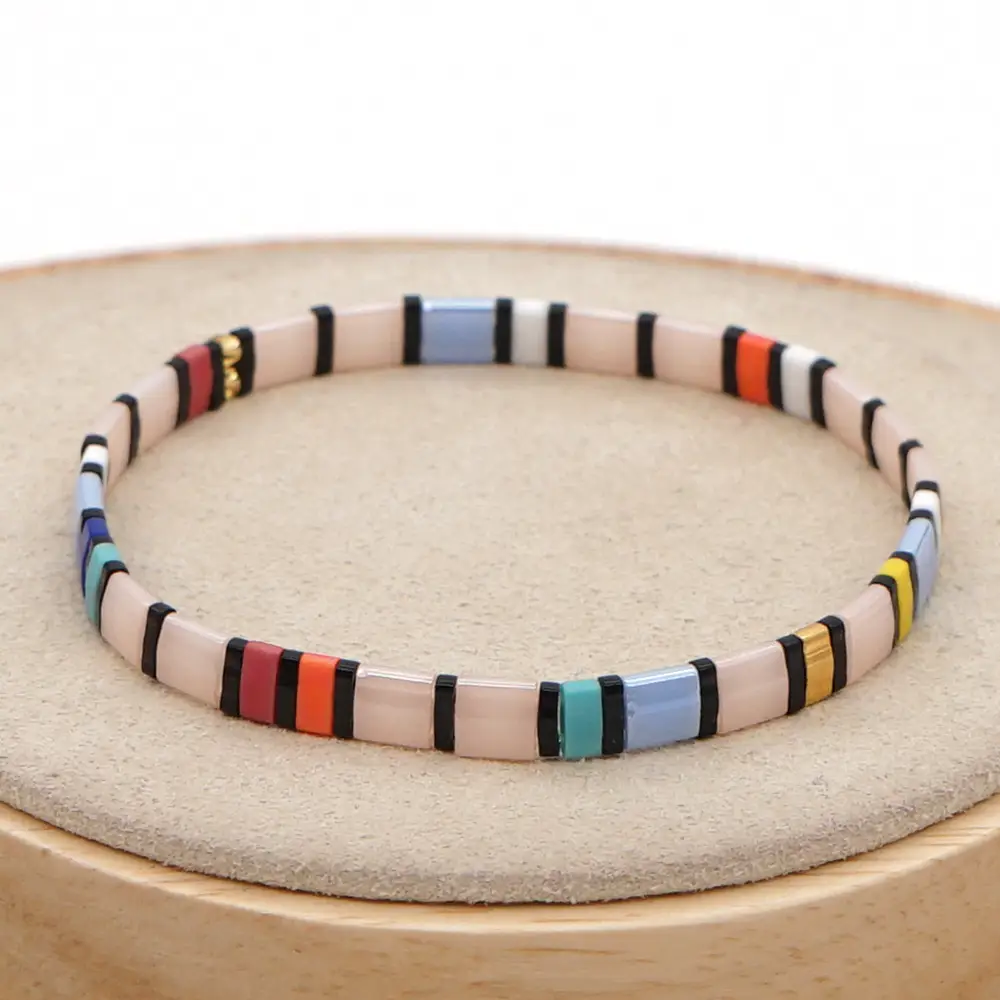 Imported tila beaded couple bracelet