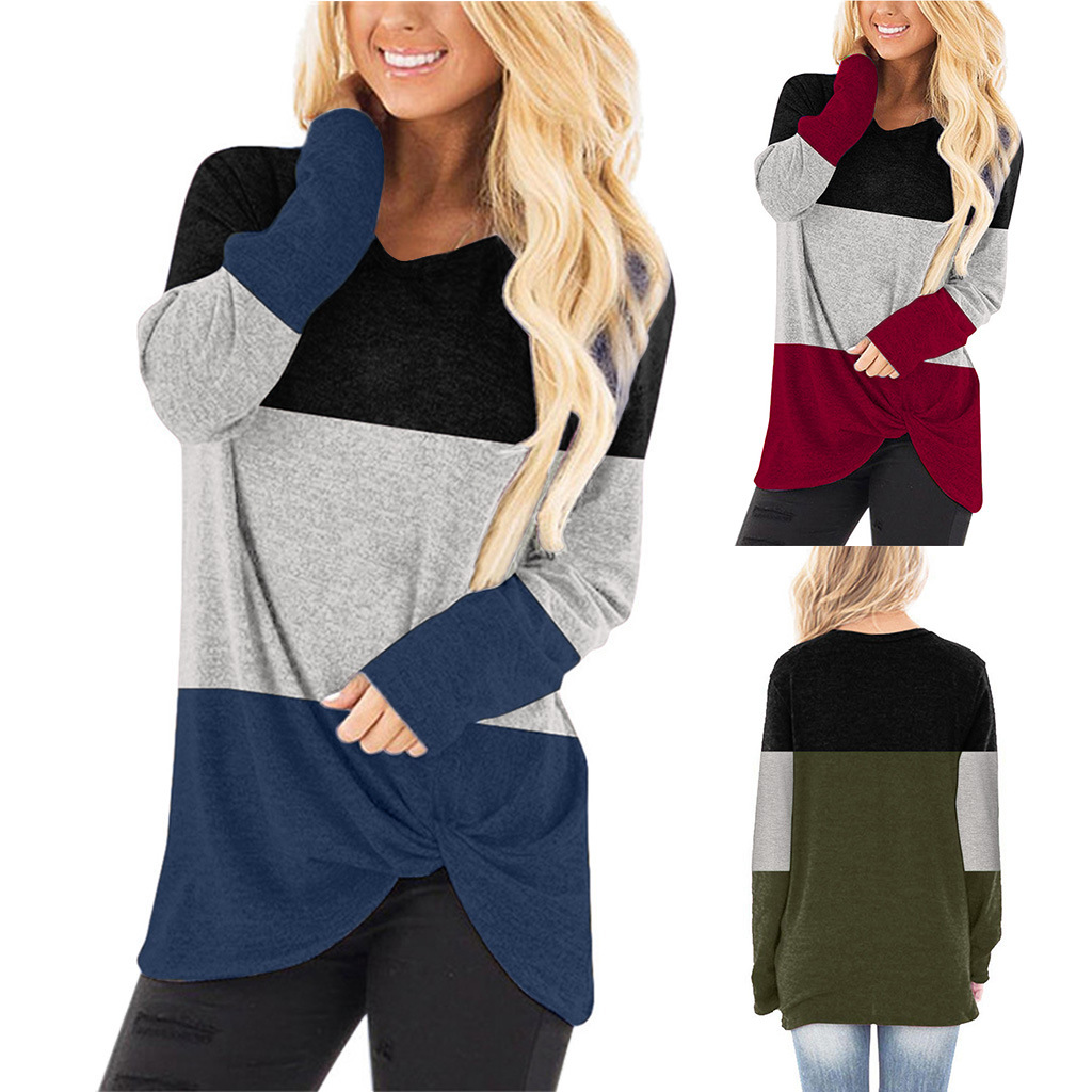 Long Sleeve Striped Twisted Top