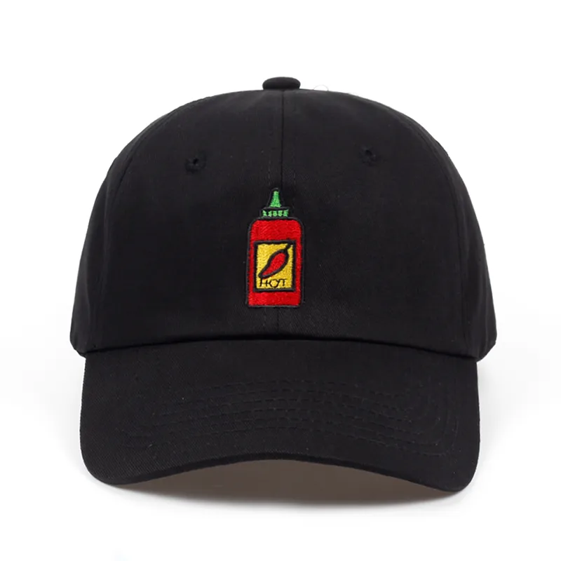 Hot Sauce Bottle Embroidery Baseball Cap