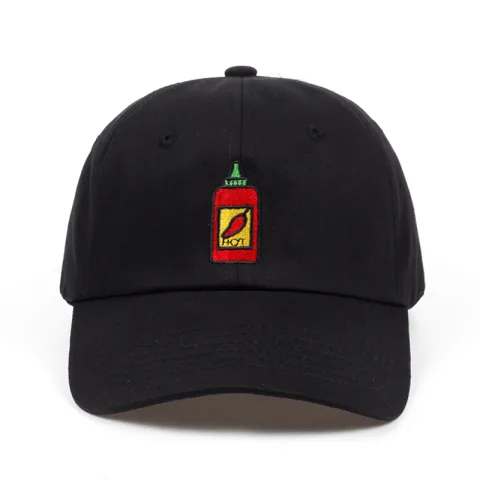 Hot Sauce Bottle Embroidery Baseball Cap