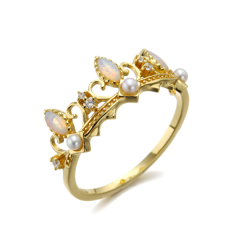 Vintage Pearl Crown Ring