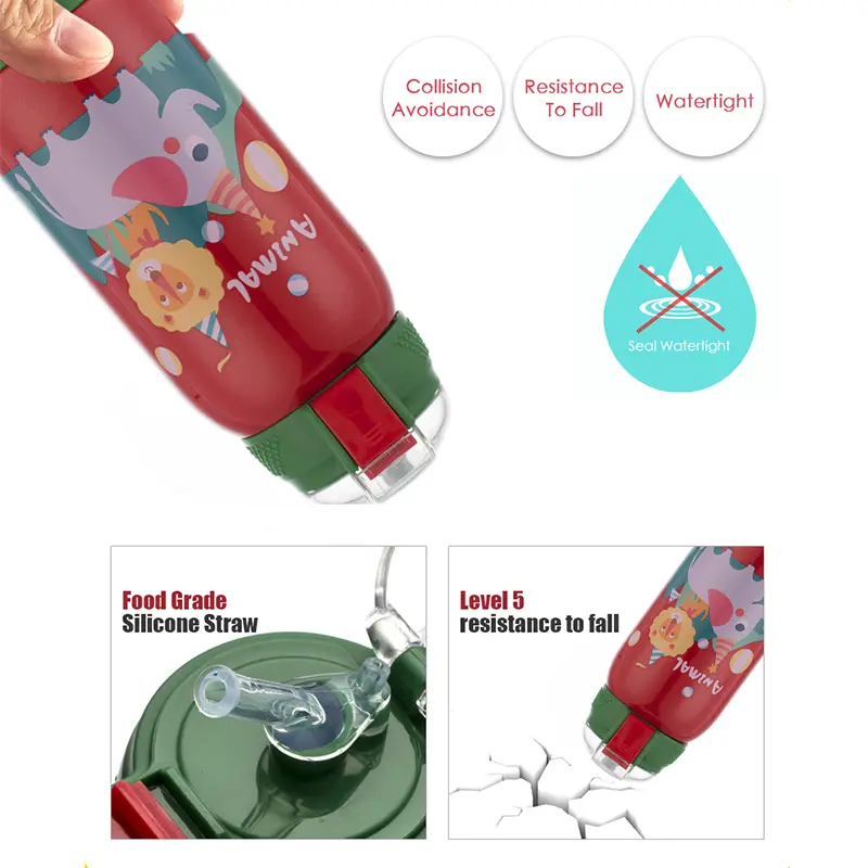 Smart children's thermos cup and straw pot