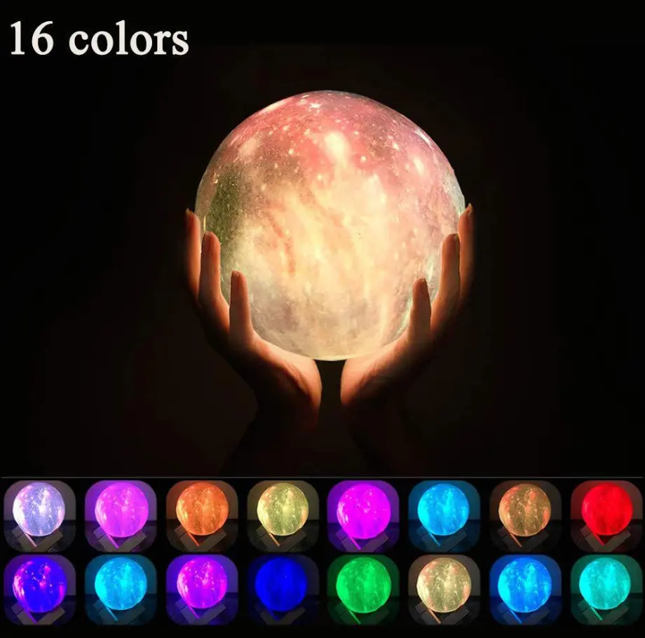 3D Printing Lunar Light Painting Creative Gift