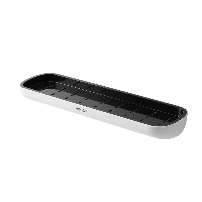 Punch free wall mounted bathroom storage rack Black - Shop at LoveMi