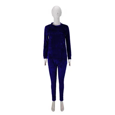 Velvet leisure sports suit Royal Blue - Shop at LoveMi