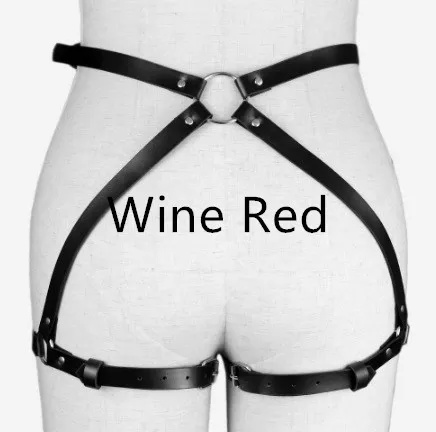 European and American leather belt waist chain Wine Red - Shop at LoveMi