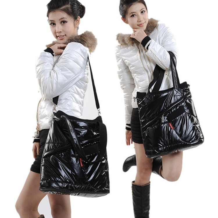 Polyester one-shoulder handbag