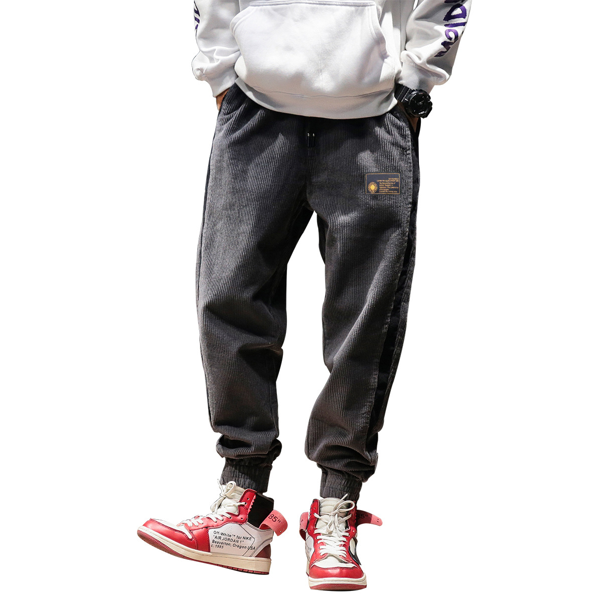 Autumn/winter corduroy thick youth slim pants