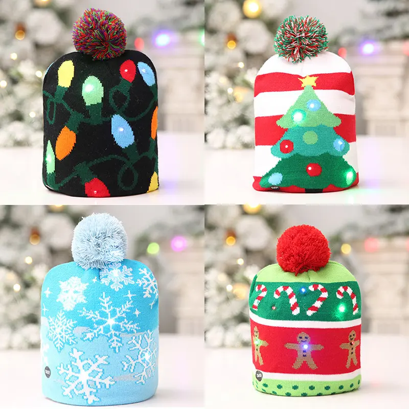 Christmas Hat LED Knitted