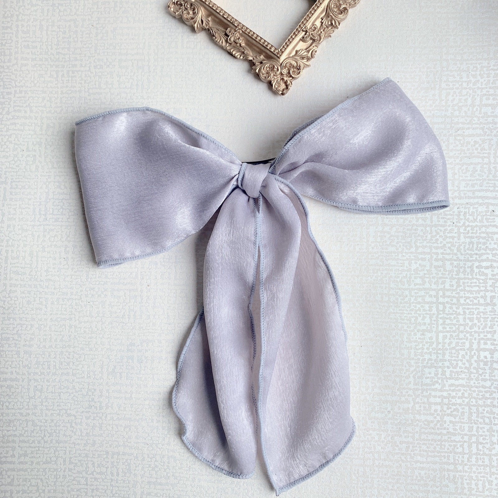 Silk satin oversized bow hair tie