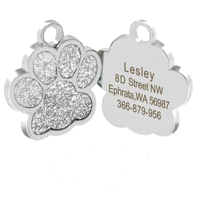 Personalized Dog Tags Engraved Cat Puppy Pet ID Name
