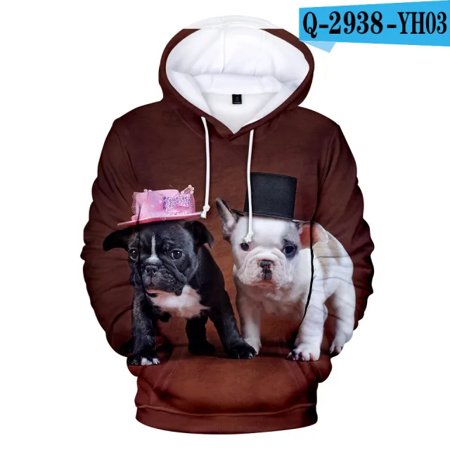 Printed 3D Hooded Long Sleeve Sweatshirt H Xxs - Shop at LoveMi