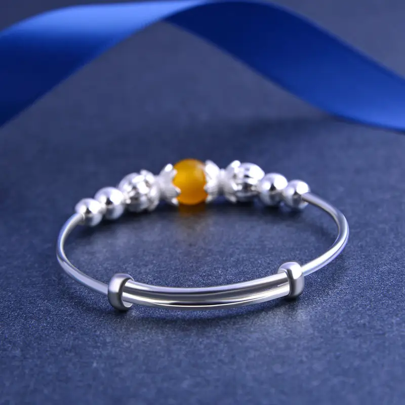 Baby pure silver topaz bracelet