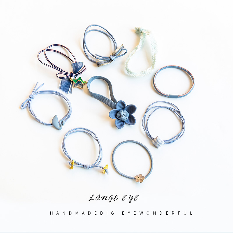 Simple hair rope Sen tie hair tie high elasticity hair band 8Style - Shop at LoveMi