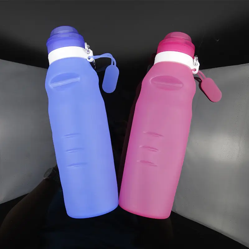 Outdoor silicone fitness folding sports water cup