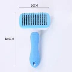 Pet grooming clean comb - Blue - View 1