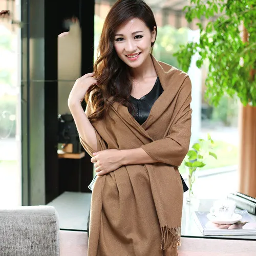 Thick and long unisex scarves - Camel