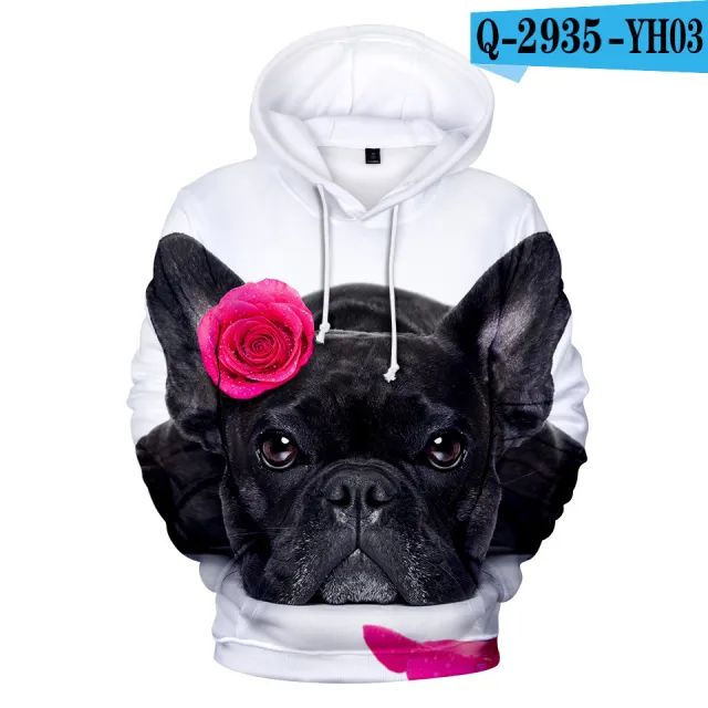 Printed 3D Hooded Long Sleeve Sweatshirt - Shop at LoveMi