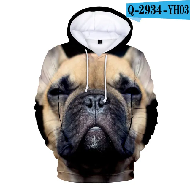 Printed 3D Hooded Long Sleeve Sweatshirt D Xxs - Shop at LoveMi