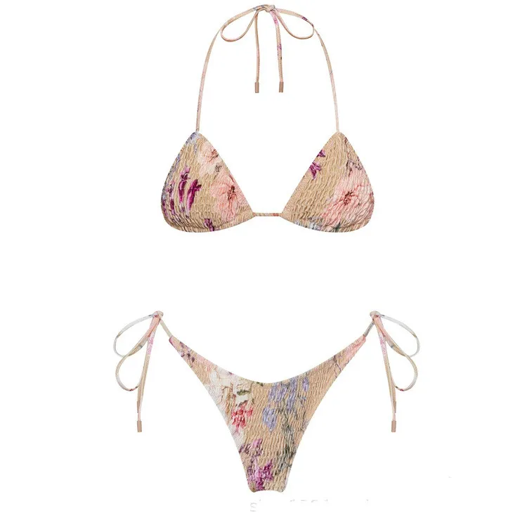 12 color printed double-sided digital swimsuit - Skin Colour-L