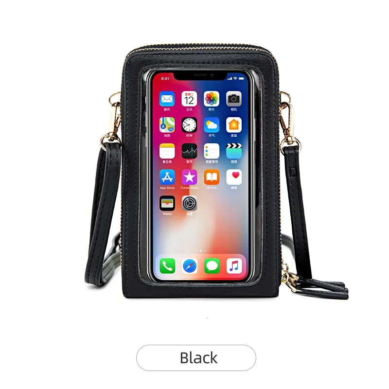 Multifunctional Messenger Mobile Wallet - Black