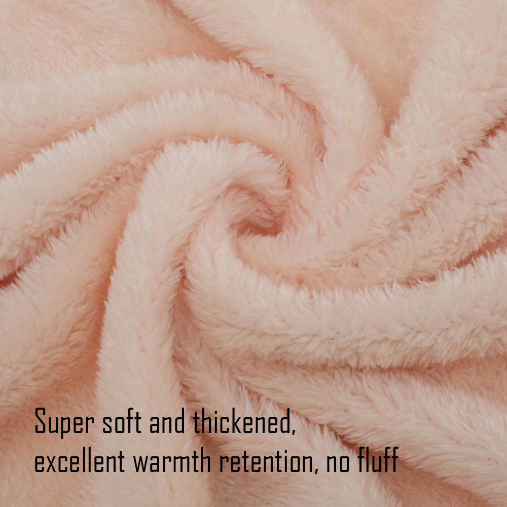 Christmas 3D digital printing plush blanket with hat