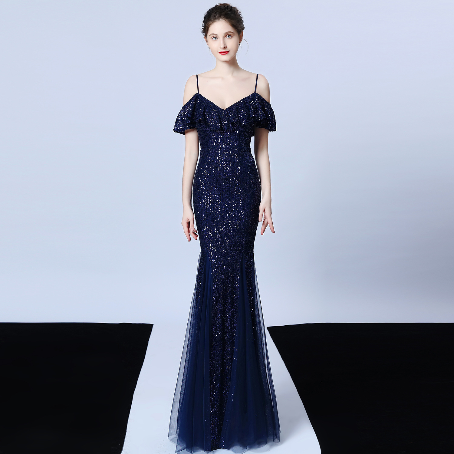 Sequin Fishtail Evening Dress, picture 10 of 10
