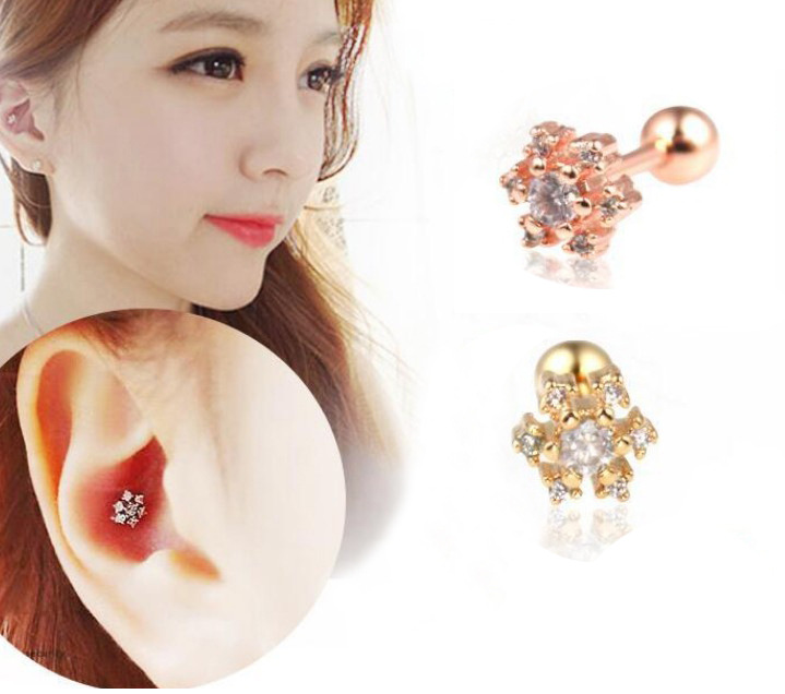 Small Cute Mini Zircon Stud Earrings for Women