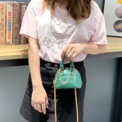 Children's print mini bag - Green - View 1