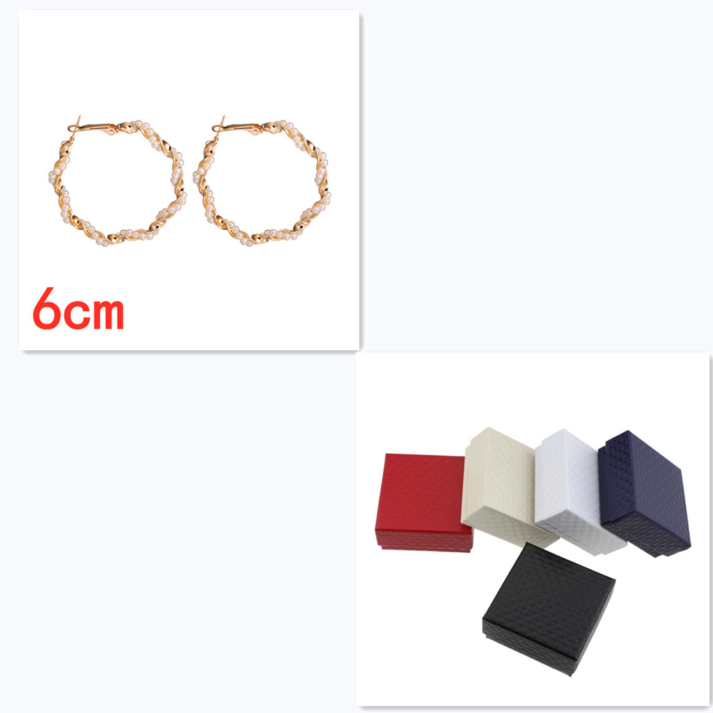 Metal Pearl Earrings Earrings