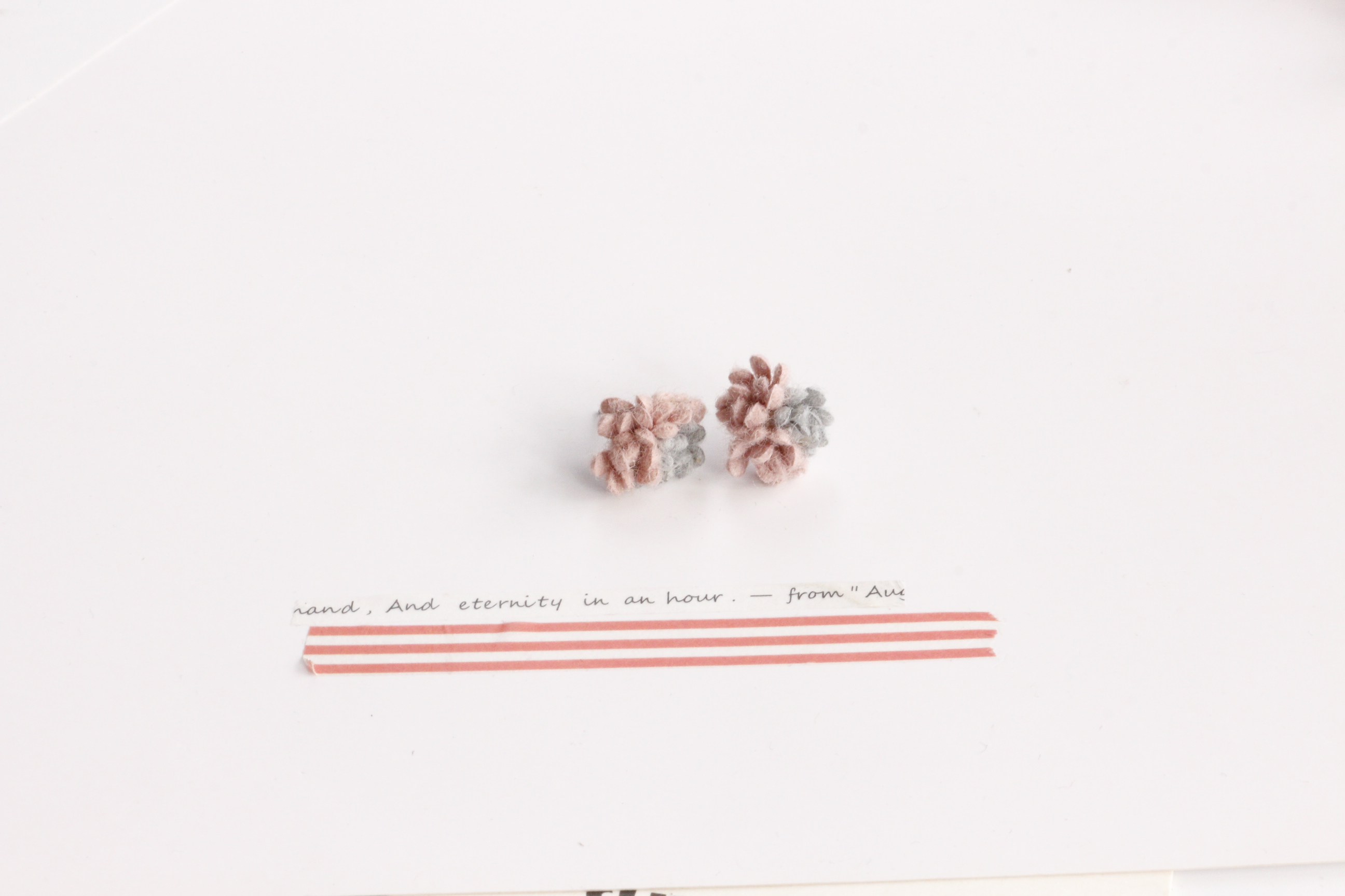 Fluffy ball earrings